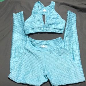 Booty by Brabants BabyBlue CHROME SET leggings/top